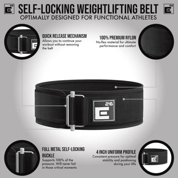 Self-Locking Weight Lifting Belt for Men and Women - Image 4