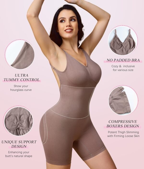 Brabic Backless Shapewear for Women, Tummy Control Bodysuit - Image 3