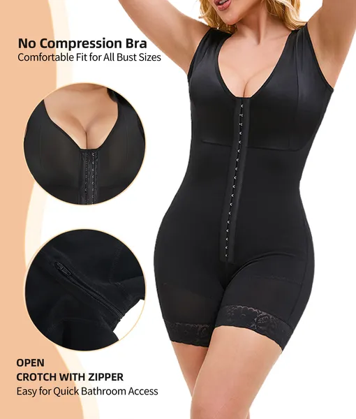 Fajas Colombianas Shapewear for Women Tummy Control Post Surgery Full Body Shaper Butt Lifter with Zipper Crotch skimsbodysuits solleonnewfajascurve elegant figure fajas melibelt bodysuitfajashaper - Image 5