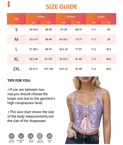 Corset Tops for Women Going Out Fashion Womens Sexy Vintage Overbust Corset Tops for Women Women's Renaissance Style Lace-Up Corset Camisole,Push Up Lingerie Jacquard Shapewear - Image 7